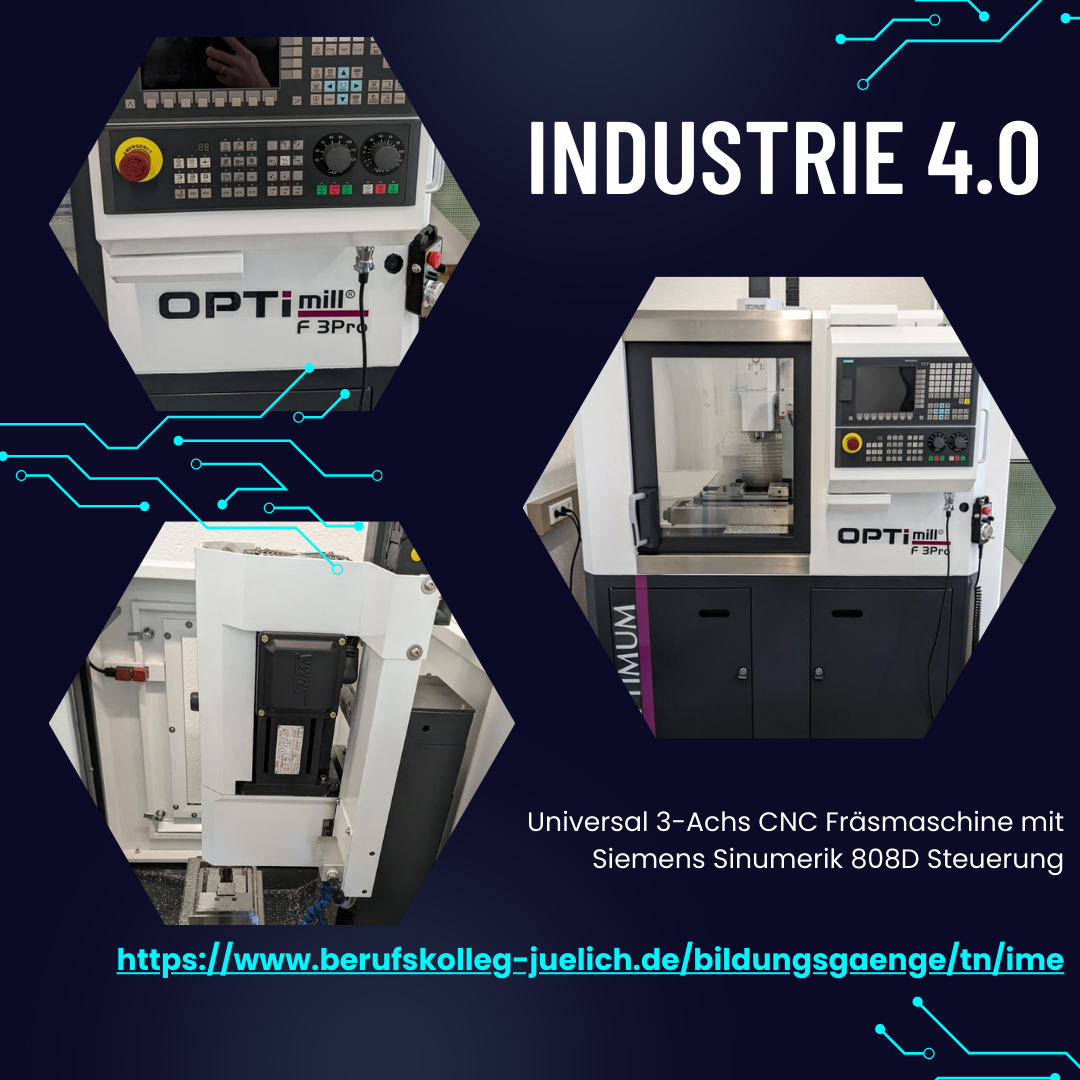 Industrie 4.0 am BK Jülich erfahrbar machen – Neue CNC-Fräsmaschine für die Industriemechani-ker